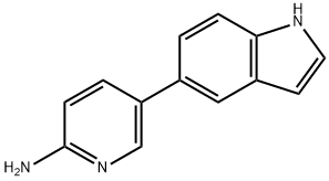 5-(1H-INDOL-5-YL)-2-PYRIDINAMINE 结构式