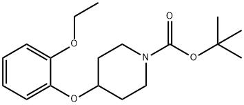 1-BOC-4-(2-乙氧基苯氧基)哌啶 结构式