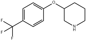3-[4-(三氟甲基)苯氧基]哌啶 结构式