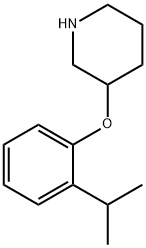 3-(2-异丙基苯氧基)哌啶 结构式