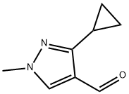 3-环丙基-1-甲基吡唑-4-甲醛 结构式