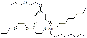 5,5-二辛基-9-氧代-10,13-二氧杂-4,6-二硫杂-5-锡十六烷基酸-2-丙氧基乙基酯 结构式