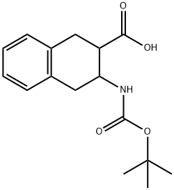 3-叔丁氧基羰基氨基-1,2,3,4-四氢-萘-2-羧酸 结构式