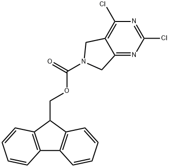 N-FMOC-2,4-二氯-5,7二氢-吡咯并[3,4-D]嘧啶 结构式