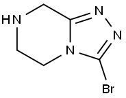 3-溴-5,6,7,8-四氢-[1,2,4]三唑并[4,3-A]吡嗪盐酸盐 结构式