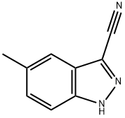 3-氰基-5-甲基-1H-吲唑 结构式