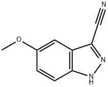 3-氰基-5-甲氧基-1H-吲唑 结构式