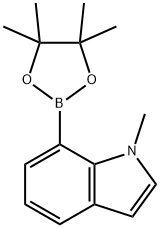 1-甲基-7-(4,4,5,5-四甲 基-1,3,2-二氧硼烷-2-基)-1H-吲哚 结构式