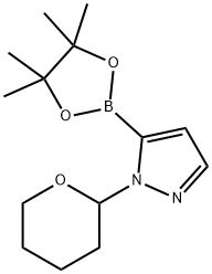 1-(2-四氢吡喃基)-1H-吡唑-5-硼酸频哪酯 结构式