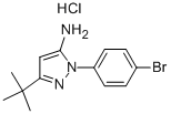 2-(4-溴-苯基)-5-TERT-丁基-2H-吡唑-3-基胺盐酸盐 结构式