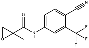 N-[4-氰基-3-(三氟甲基)苯基]甲基环氧丙烯酰胺 结构式