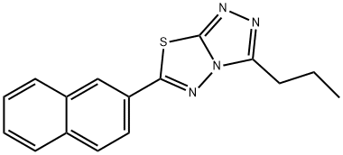 6-(2-naphthyl)-3-propyl[1,2,4]triazolo[3,4-b][1,3,4]thiadiazole 结构式