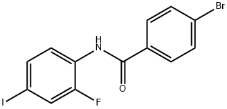 4-溴-N-(2-氟-4-碘代苯基)苯甲酰胺 结构式