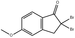 2,2-DIBROMO-2,3-DIHYDRO-5-METHOXY-1H-INDEN-1-ONE 结构式