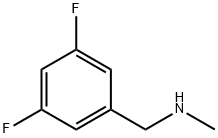 1-(3,5-二氟苯基)-N-甲基甲胺 结构式