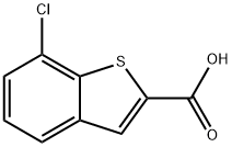 7-氯-1-苯并噻吩-2-甲酸 结构式