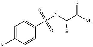 N-[(4-氯苯基)磺酰基]-L-丙氨酸 结构式