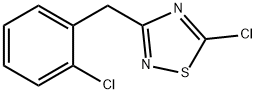 5-Chloro-3-[(2-chlorophenyl)methyl]-1,2,4-thiadiazole, 1-Chloro-2-[(5-chloro-1,2,4-thiadiazol-3-yl)methyl]benzene 结构式