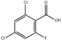 2,4-二氯-6-氟苯甲酸 结构式