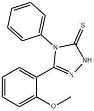 5-(2-甲氧基-苯基)-4-苯基-4H-[1,2,4]三唑-3-硫醇 结构式