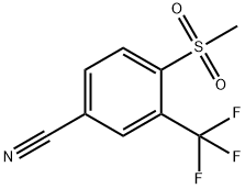 4-(甲基磺酰基)-3-(三氟甲基)苄腈 结构式
