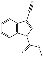 3-cyano-1-methoxycarbonylindole 结构式