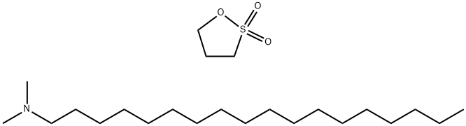N,N-二甲基-1-十八烷基胺与1,2-氧杂硫羟基烷-2,2-二氧化物的反应产物 结构式