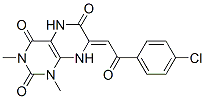 2,4,6(3H)-Pteridinetrione,  7-[2-(4-chlorophenyl)-2-oxoethylidene]-1,5,7,8-tetrahydro-1,3-dimethyl- 结构式