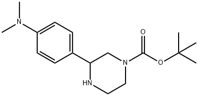 3-(4-DIMETHYLAMINO-PHENYL)-PIPERAZINE-1-CARBOXYLIC ACID TERTIER-BUTYL ESTER 结构式