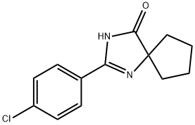 2-(4-CHLORO-PHENYL)-1,3-DIAZA-SPIRO[4.4]NON-1-EN-4-ONE 结构式