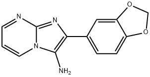 2-BENZO[1,3]DIOXOL-5-YL-IMIDAZO[1,2-A]PYRIMIDIN-3-YLAMINE 结构式