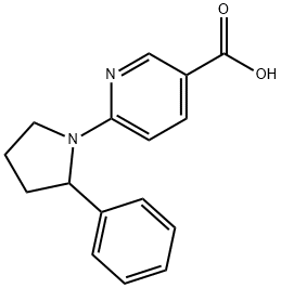 6-(2-PHENYL-PYRROLIDIN-1-YL)-NICOTINIC ACID 结构式