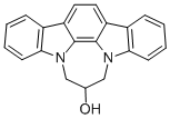 3,14-DIHYDRO-13-HYDROXY-12H-DIINDOLO[1,2,3-EF:3',2',1'-JK][1,5]-BENZODIAZEPINE 结构式