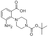 4-(2-AMINO-6-CARBOXY-PHENYL)-PIPERAZINE-1-CARBOXYLIC ACID TERT-BUTYL ESTER 结构式