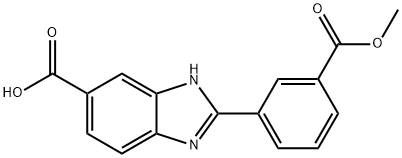 2-(3-Methoxycarbonylphenyl)-1H-benzimidazole-5-carboxylic acid 结构式