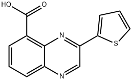 3-噻吩-2-基-喹喔啉-5-羧酸 结构式