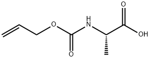 (S)-2-(((烯丙氧基)羰基)氨基)丙酸 结构式