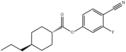 反式-4-丙基-环己烷羧酸 4-氰基-3-氟苯基酯 结构式