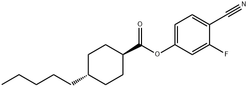 反式-4-戊基环己烷羧酸-对氰基-3-氟苯酯 结构式