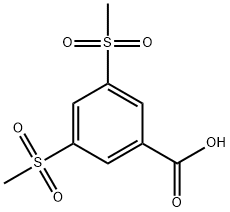 3,5-双(甲基磺酰基)苯甲酸 结构式