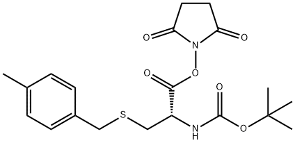 BOC-S-4-METHYLBENZYL-D-CYSTEINE N-HYDROXYSUCCINIMIDE ESTER 结构式