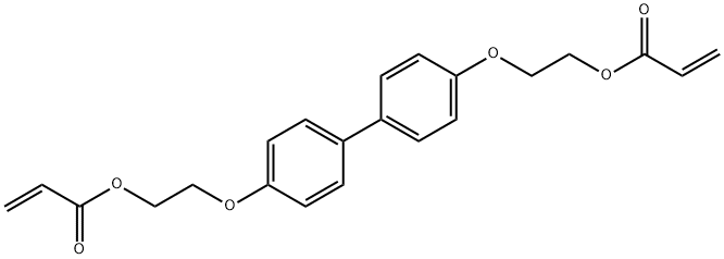 2-Propenoic acid, [1,1'-biphenyl]-4,4'-diylbis(oxy-2,1-ethanediyl)ester(9CI) 。 2-Propenoic acid,[1,1'-biphenyl]-4,4'-diylbis(oxy-2,1-ethanediyl)ester(9CI) 。 结构式