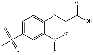 2-[(4-甲磺酰基-2-硝基苯基)氨基]乙酸 结构式