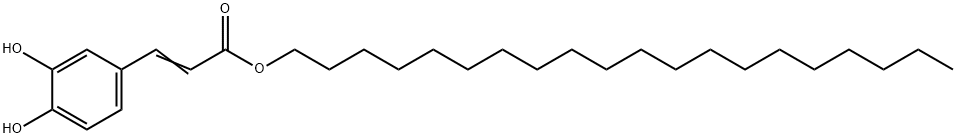 3-(3,4-二羟基苯基)-2-丙烯酸二十烷基酯 结构式