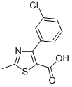 2-METHYL-4-(3-CHLORO)PHENYL THIAZOLE-5-CARBOXYLIC ACID 结构式