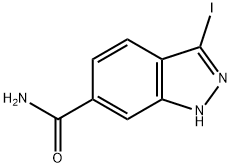 3-碘吲唑-6-甲酰胺 结构式