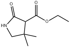 3-Pyrrolidinecarboxylic acid, 4,4-diMethyl-2-oxo-, ethyl ester 结构式