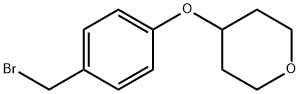 4-[ 4-(溴甲基)苯氧基]四氢-2H-吡喃 结构式
