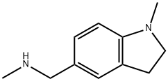 1-甲基-5-[(甲基氨基)甲基]吲哚啉 结构式