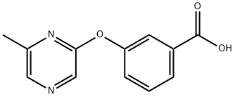 3-[(6-Methylpyrazin-2-yl)oxy]benzoic acid 结构式